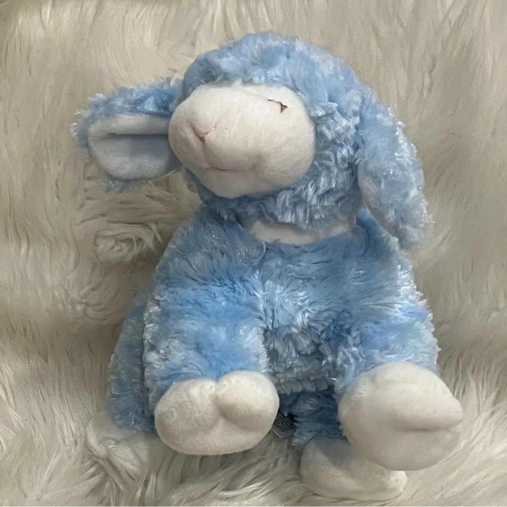 Baby Gund Winky Lamb Blue White Lovey 8